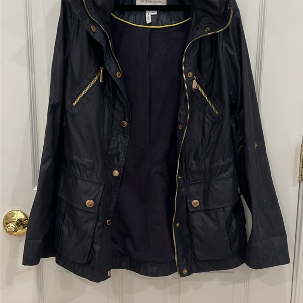 Women's Navy Hooded Jacket